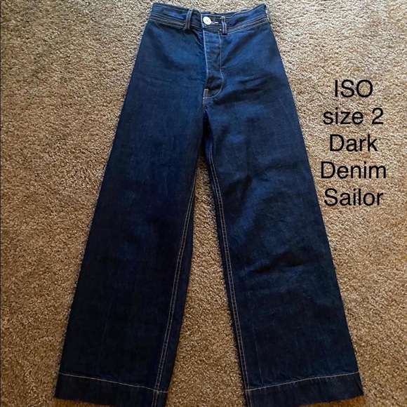 Jesse Kamm Denim - ISO!! Jesse Kamm dark denim size 2. Not for sale.